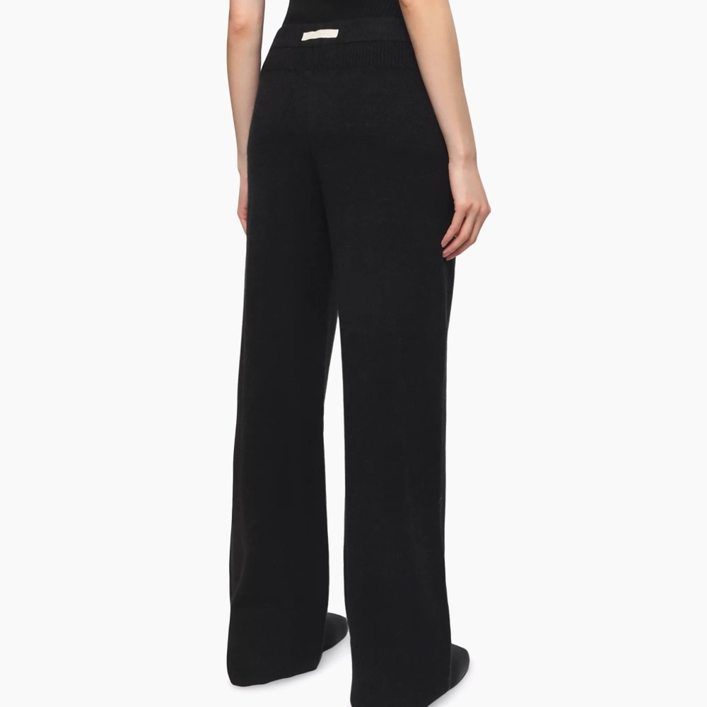 Apparis Allegra Knit Wide-Leg Pants Size S Black NWT